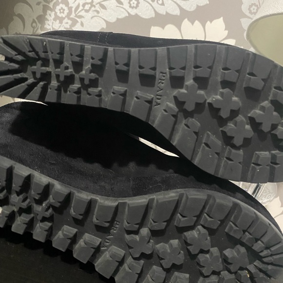 Prada Black sueded wedge booties - Picture 3 of 8